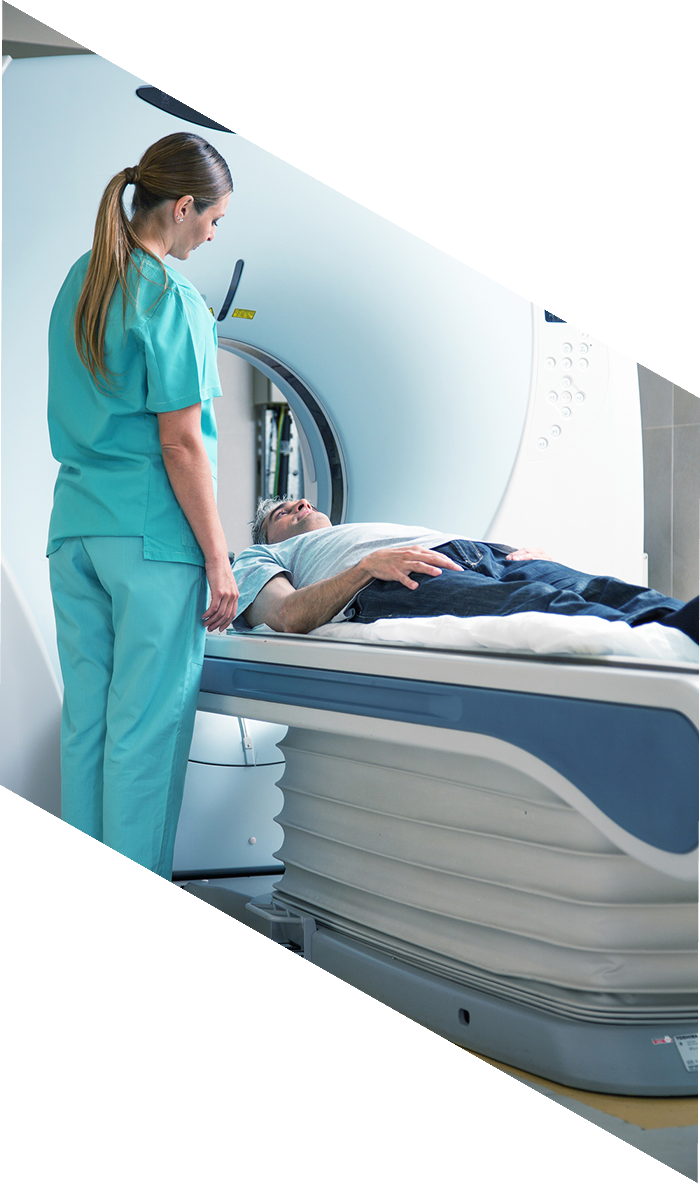 Healthcare professionals reviewing a tablet together